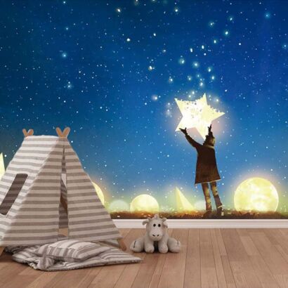 Fotomural Vinilo Infantil Cielo de Estrellas