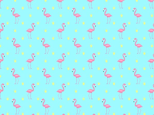 Fotomural Vinilo Infantil Flamencos Rosa Azul Diseño
