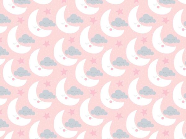 Fotomural Vinilo Infantil Lunas Nubes Durmiendo Diseño