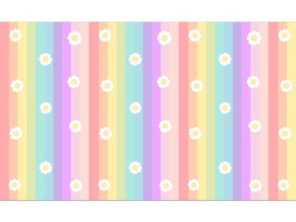 Fotomural Vinilo Infantil Margaritas Multicolor Diseño