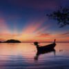 Fotomural Vinilo Playa Atardecer Railay Tailandia