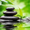 fotomural zen piedras bambu diseno