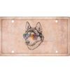 Matrícula Decorativa Animal Husky Siberiano Vintage Diseño