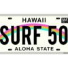 Matrícula Decorativa Hawaii Surf Aloha State Diseño