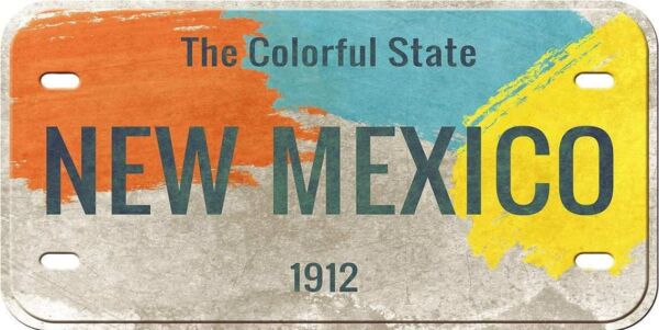 Matrícula Decorativa New Mexico The Colorful State Diseño