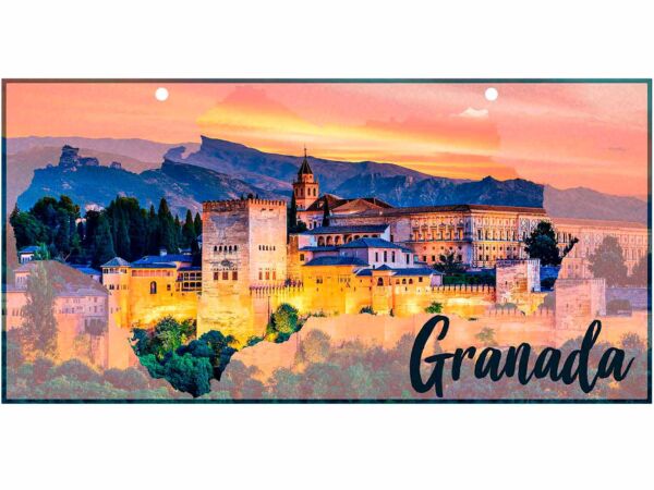 Matrícula Decorativa Paisaje Granada Andalucía Diseño