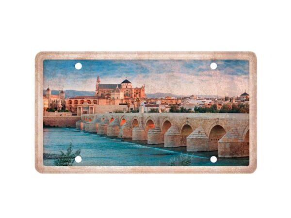 Matrícula Decorativa Paisaje Puente Romano Córdoba Diseño