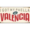 Matrícula Decorativa Vintage Paella Valencia Diseño
