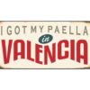 Matrícula Decorativa Vintage Paella Valencia Diseño