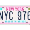 Matrícula Decorativa New York Brooklyn Bridge Diseño