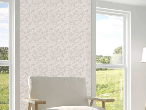 Papel Pintado Floral Beige