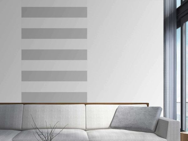 Papel Pintado Franja Gris Horizontal