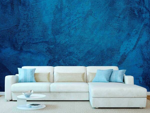 Fotomural Vinilo Textura Cemento Azul