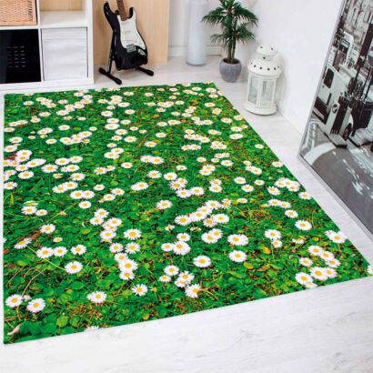 Alfombra PVC Estampado Margaritas