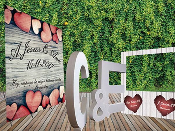 Pack Bodas Photocalls y letras de corcho