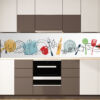 Panel decorativo pared dibujos cocina