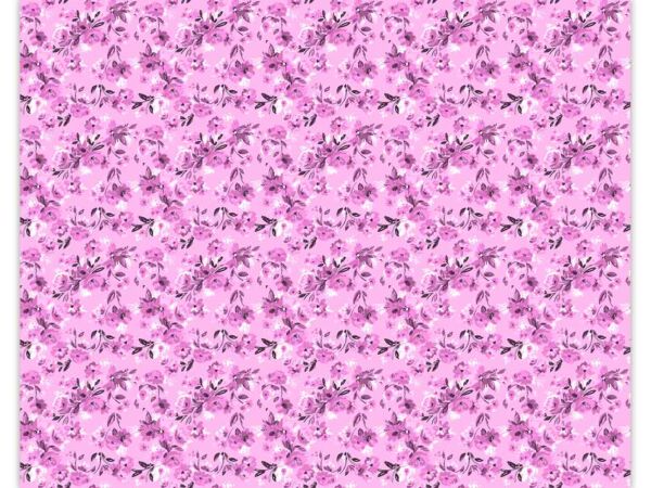 Papel Pintado Arte Floral Rosa Diseño