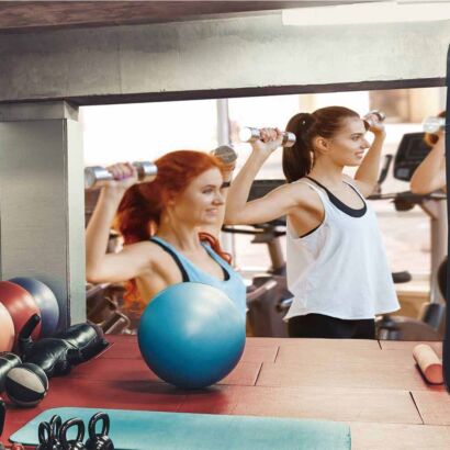 Papel Pintado Gimnasio Chicas Pesas