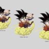 Pegatina pared Dragon Ball Classic Goku Nube Kinton medidas