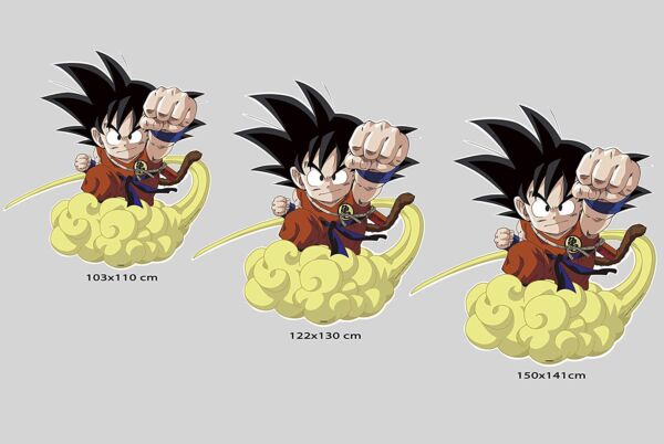 Pegatina pared Dragon Ball Classic Goku Nube Kinton medidas