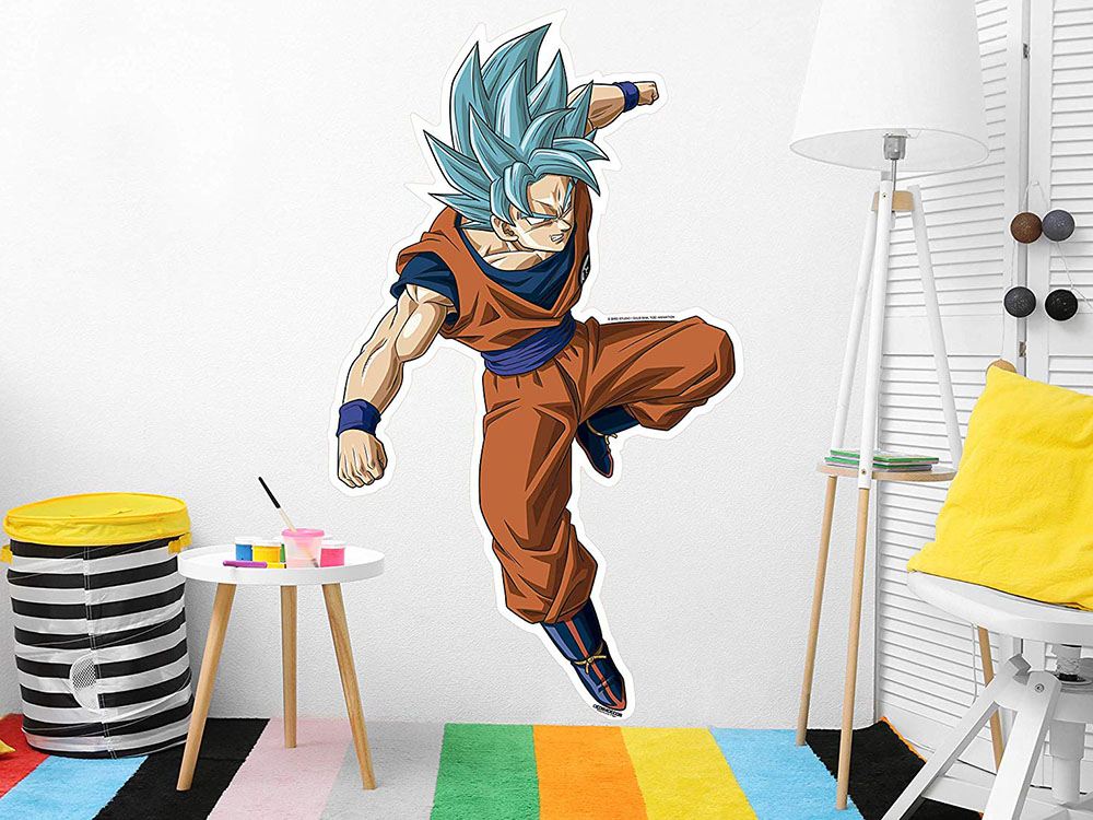 Pegatina de pared tamaño real Goku Super Saiyan Blue | Oedim Decor