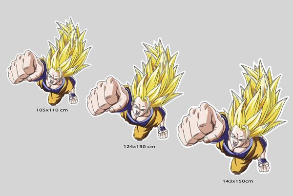 Pegatina pared Dragon Ball Z Goku Super Saiyan medidas