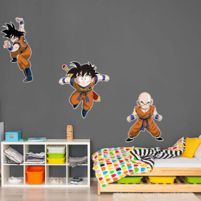 Pegatina pared Dragon Ball Classic Goku Krilin y Gohan