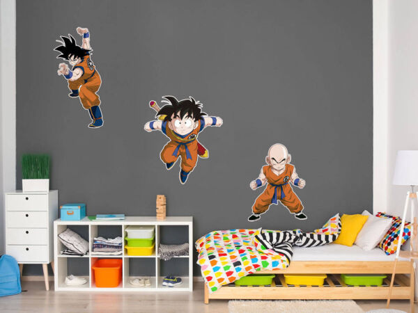 Pegatina pared Dragon Ball Classic Goku Krilin y Gohan