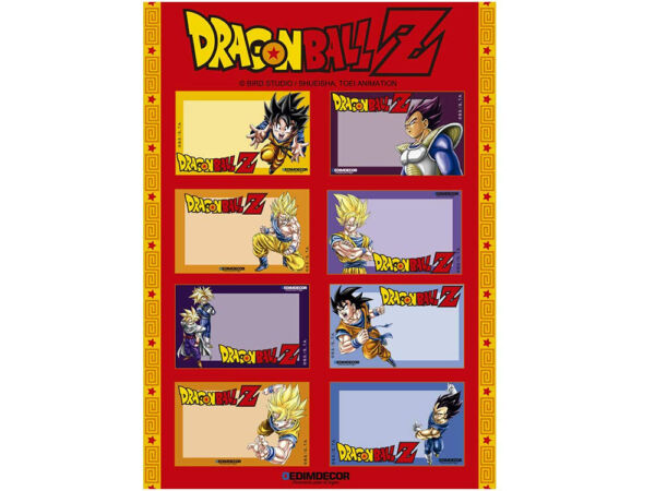 Etiquetas escolares Dragon Ball Z Personajes montaje pegatinas