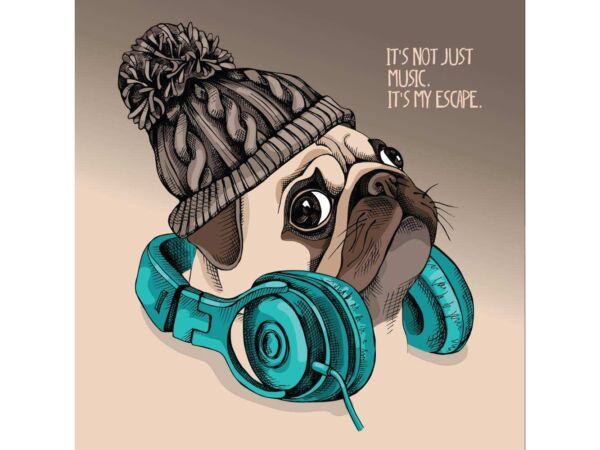 Cojín Animal Perro No Es Solo Música Diseño