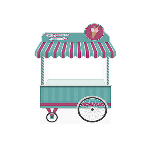 photocall carrito helados verde
