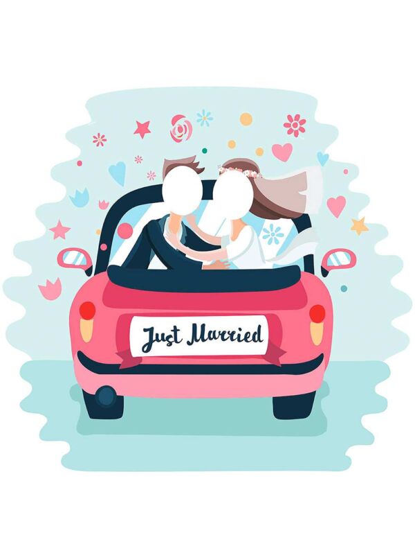 Photocall Just Married Coche
