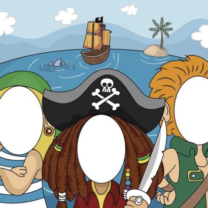 Photocall Trío Pirata