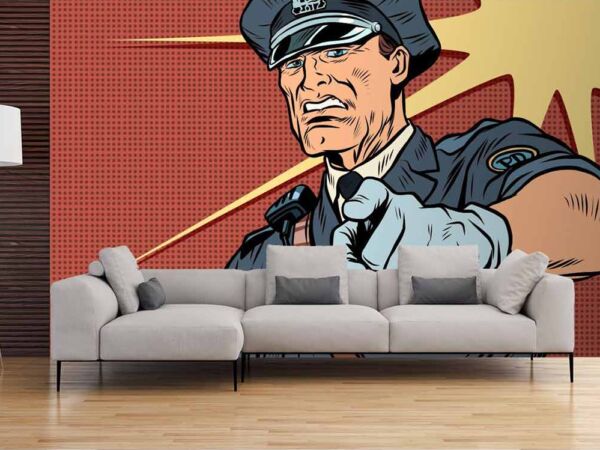 Papel Pintado Policía Cómic