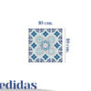 Posavasos azulejos turquesa y gris