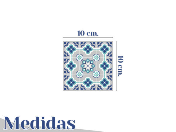 Posavasos azulejos turquesa y gris