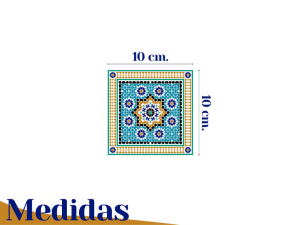 Posavasos azulejos árabes medidas