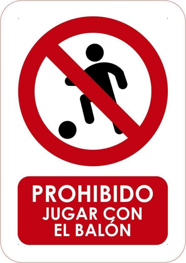 Señal Prohibido Jugar Con El Balon