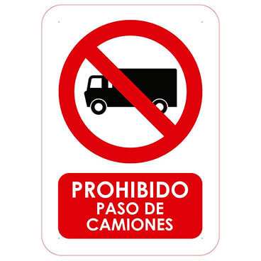 Señal Prohibido Paso de Camiones