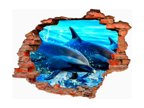 vinilo-3d-delfines-oceanicos