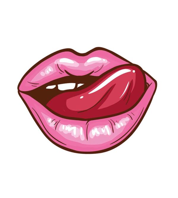 Vinilo Adhesivo Boca Rosa Lengua