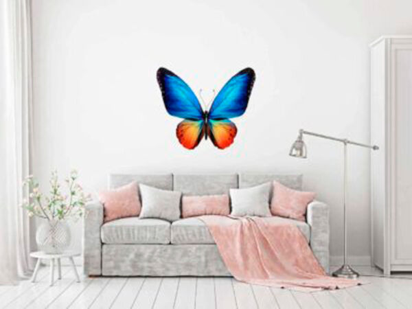 vinilo-decorativo-mariposa-azul-y-naranja