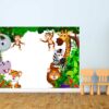 Vinilo Decorativo Pizarra Infantil Animales Selva