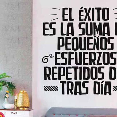 Vinilo Frases El Éxito es la Suma