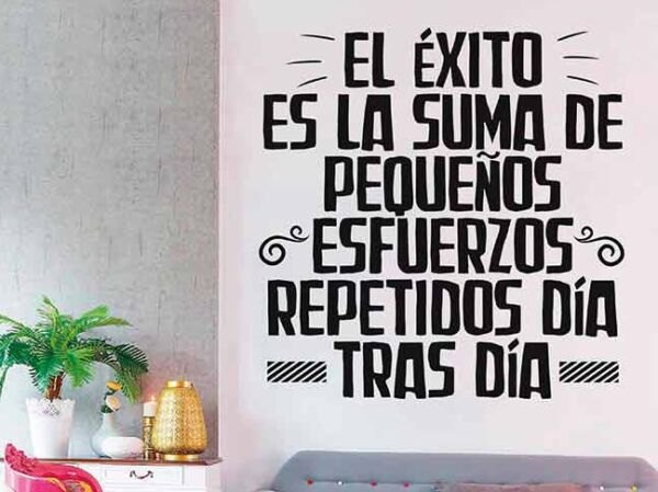 Vinilo Frases El Éxito es la Suma