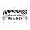Vinilo Frases Happiness Ourselves
