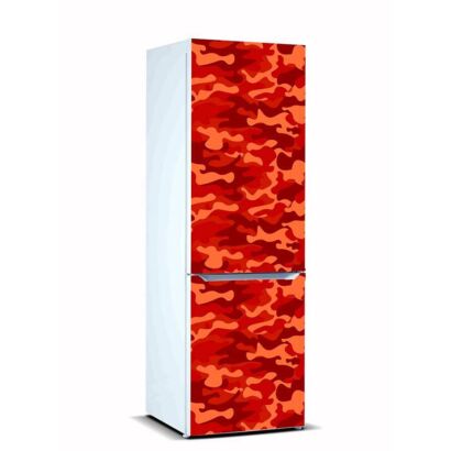 vinilo frigorifico camuflaje rojo