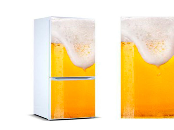 vinilo-frigorifico-cerveza-espuma