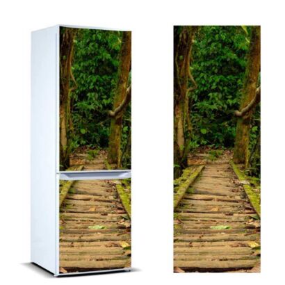 vinilo frigorifico puente madera selva