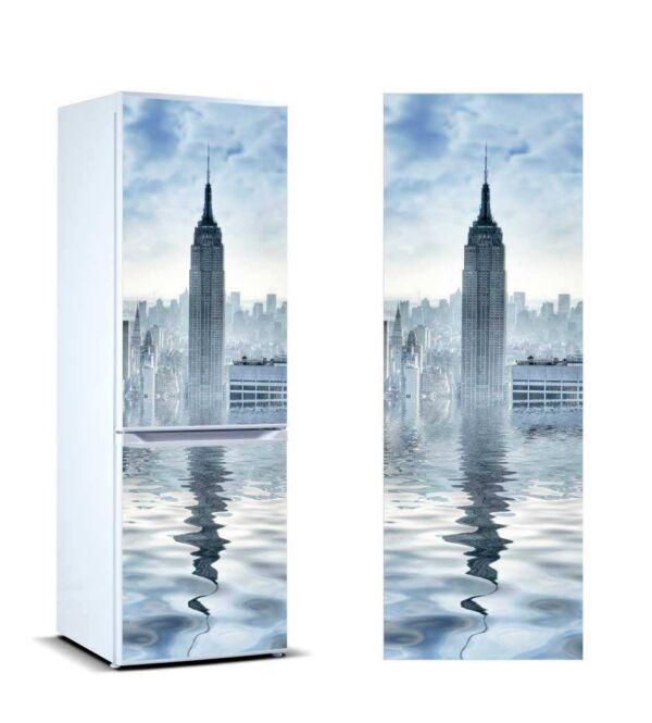 vinilo frigorifico torre nueva york
